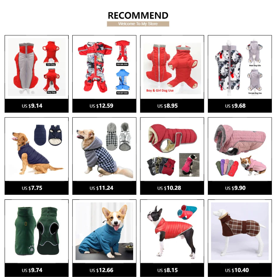 Winter Overalls for Small, Medium Dogs Soft Warm Jacket