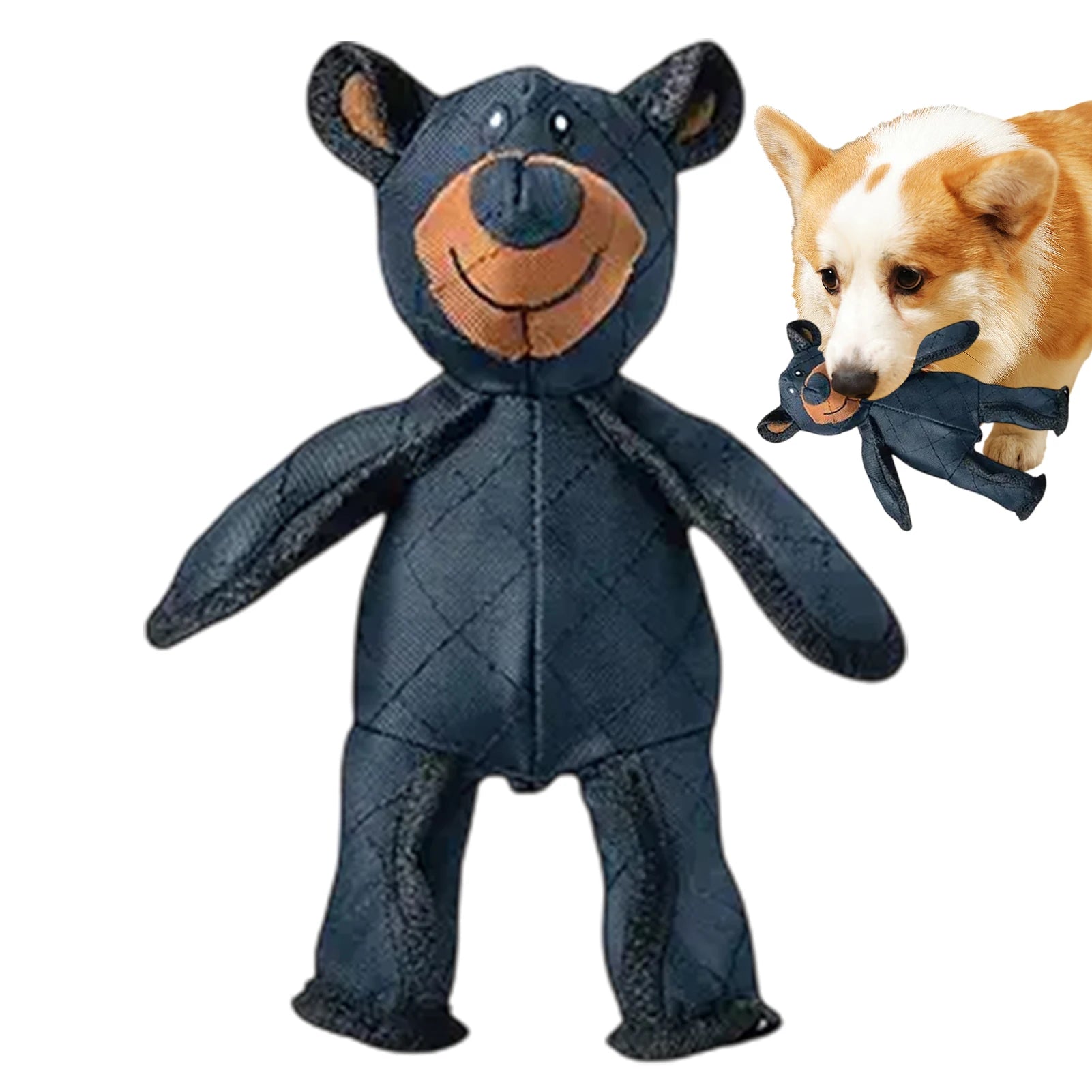 Squeaky, Unbreakable Teddy Bear Dog Toy
