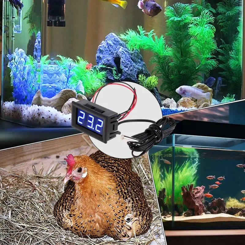LED Digital Thermometer Probe For Fish Tank