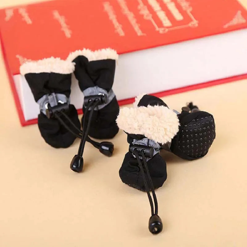 waterproof 4pcs Antiskid Puppy Shoes