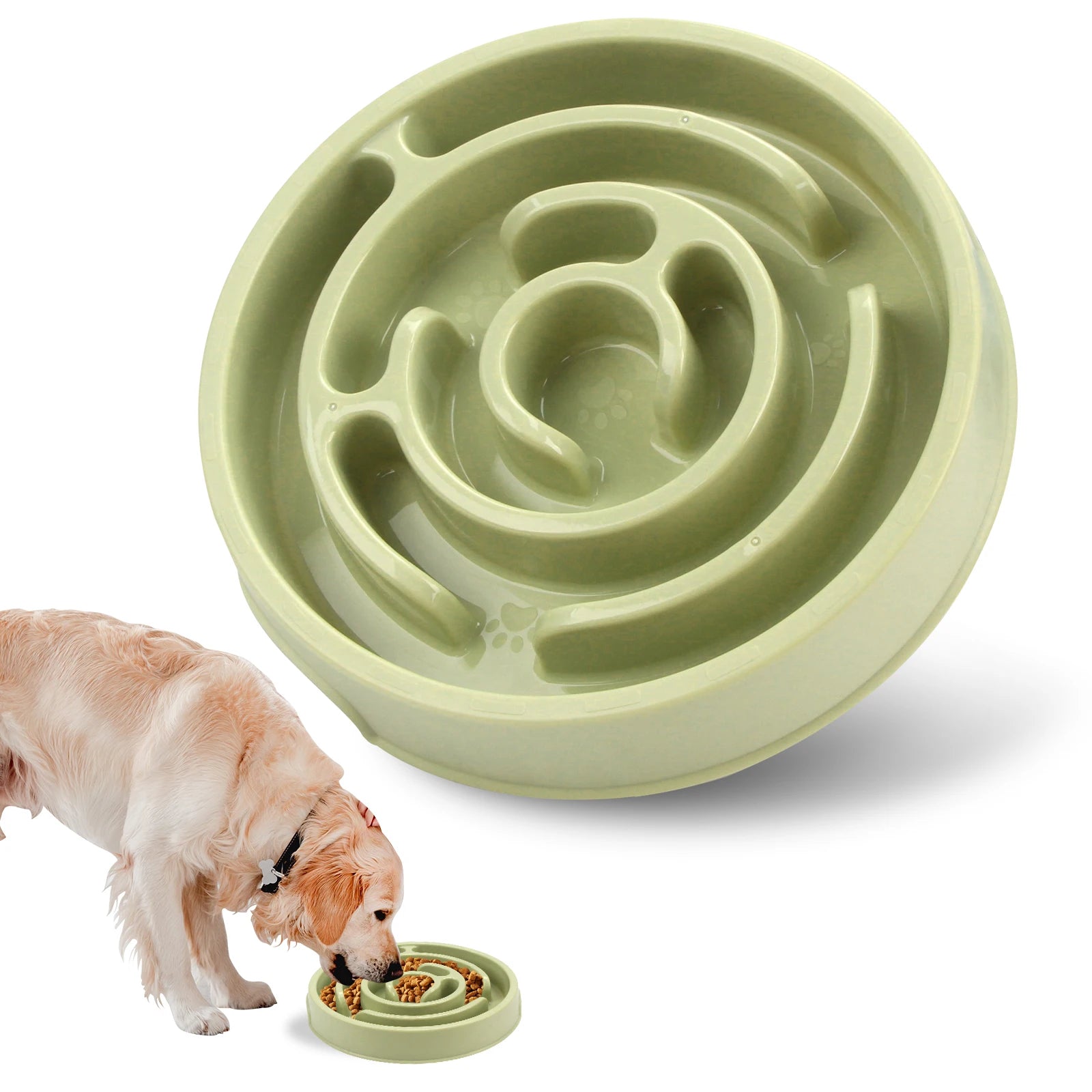 Non Slip Anti-Gulping Slower feeder bowl for Dogs and Cats