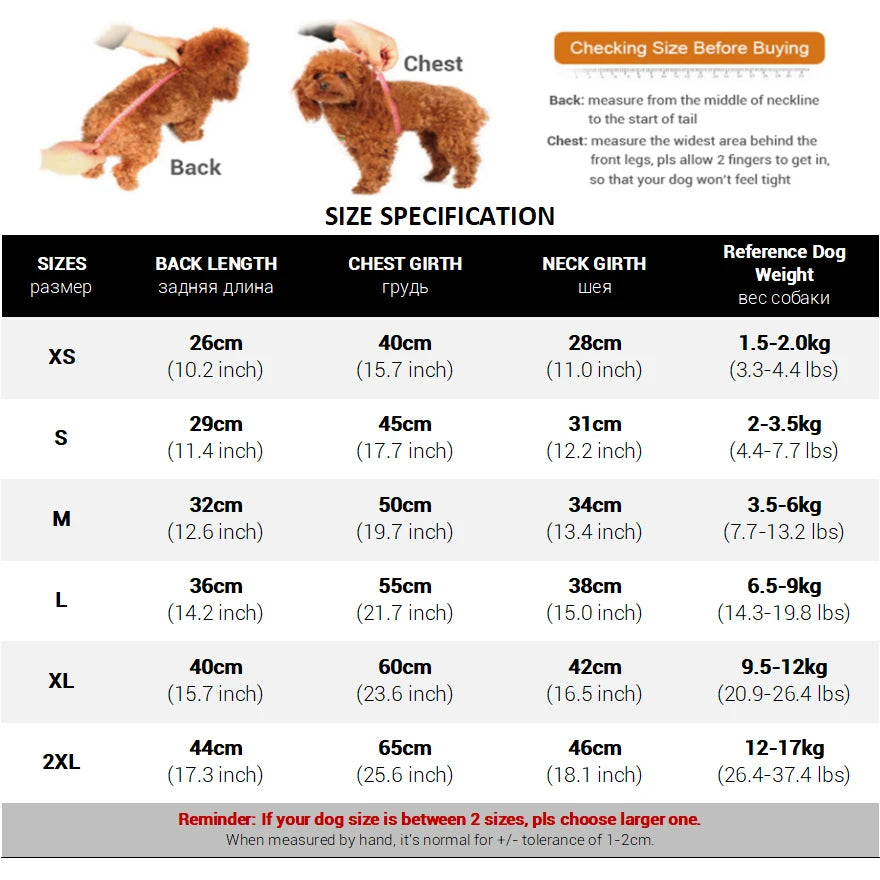 Winter Overalls for Small, Medium Dogs Soft Warm Jacket