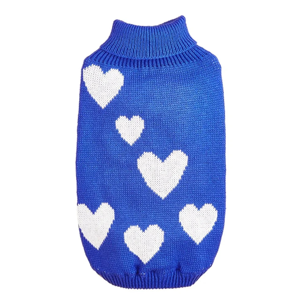 Cute Dog or cat Sweater Heart Pattern