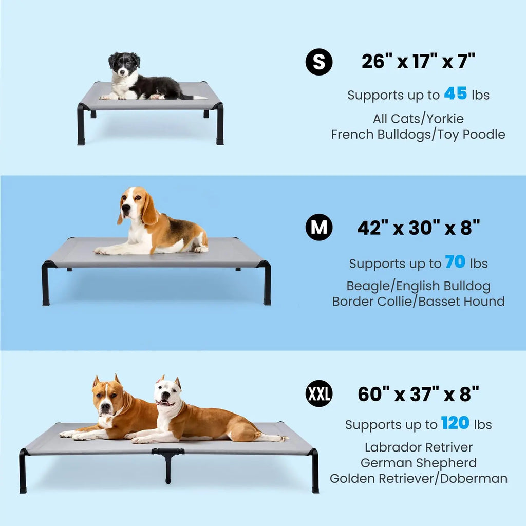Elevated Dog Bed, Cooling Raised Pet Cot