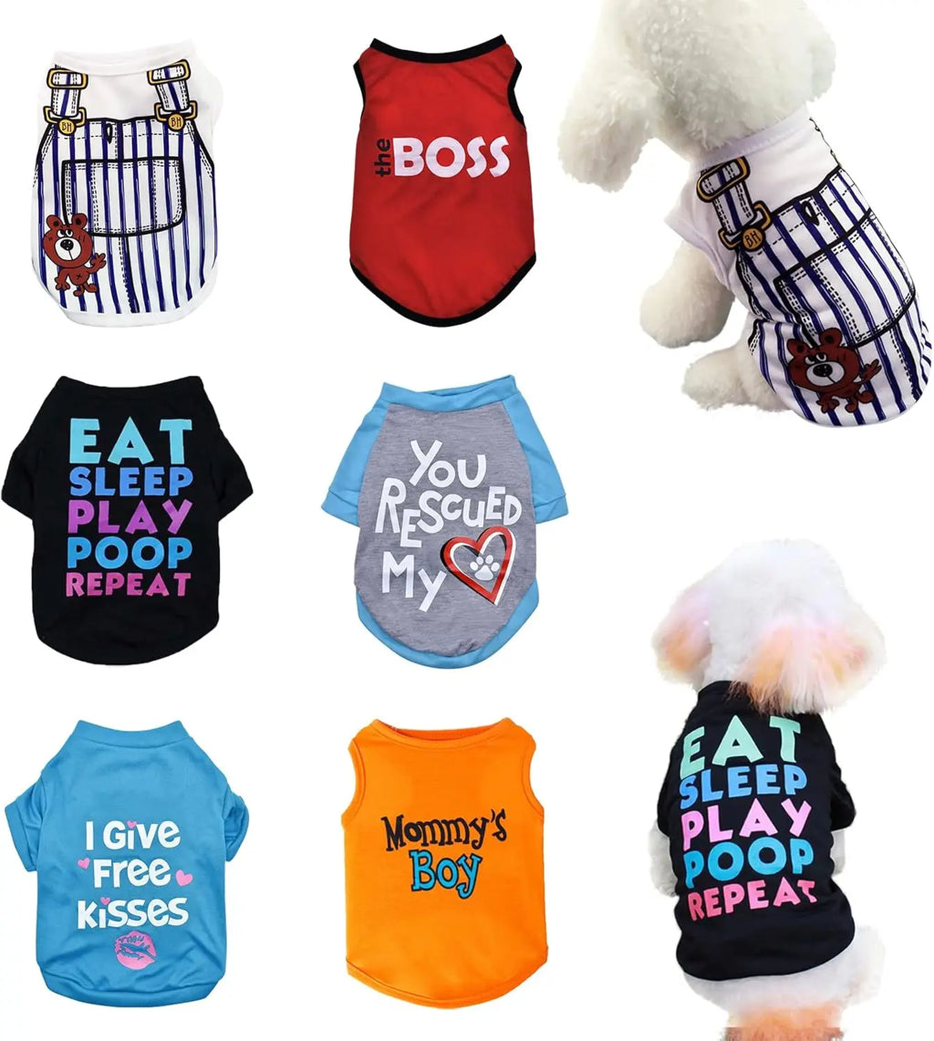 6 Pack Clothes for Small Dogs and cats