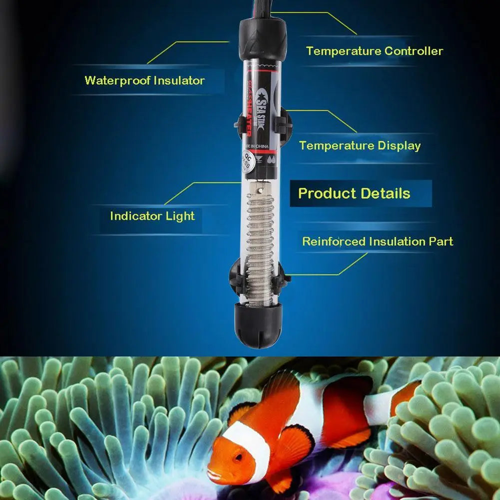 25-300W Automatic Temper Adj Fish Tank Water Heater