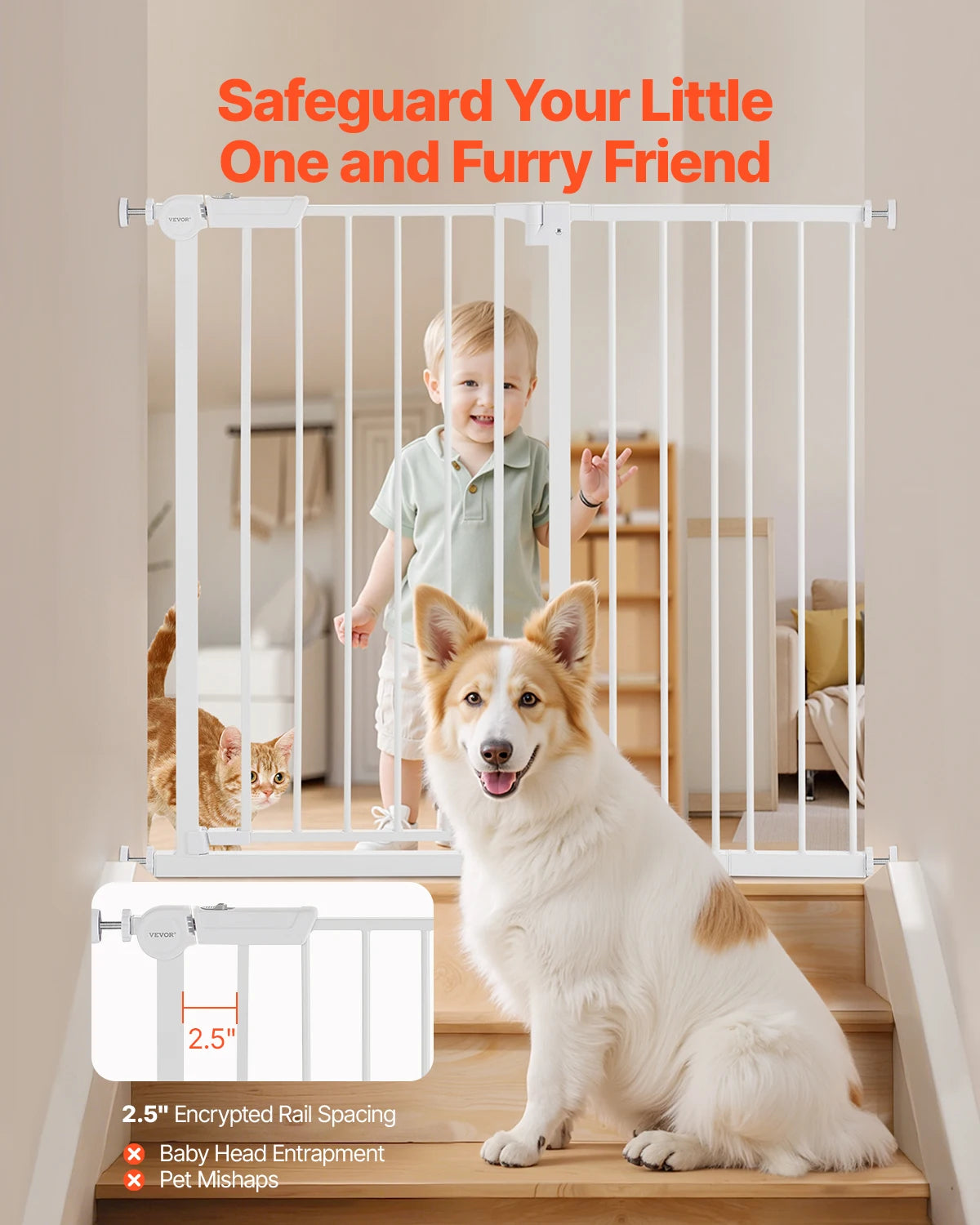 28/30/36 Inches High Dog Gate