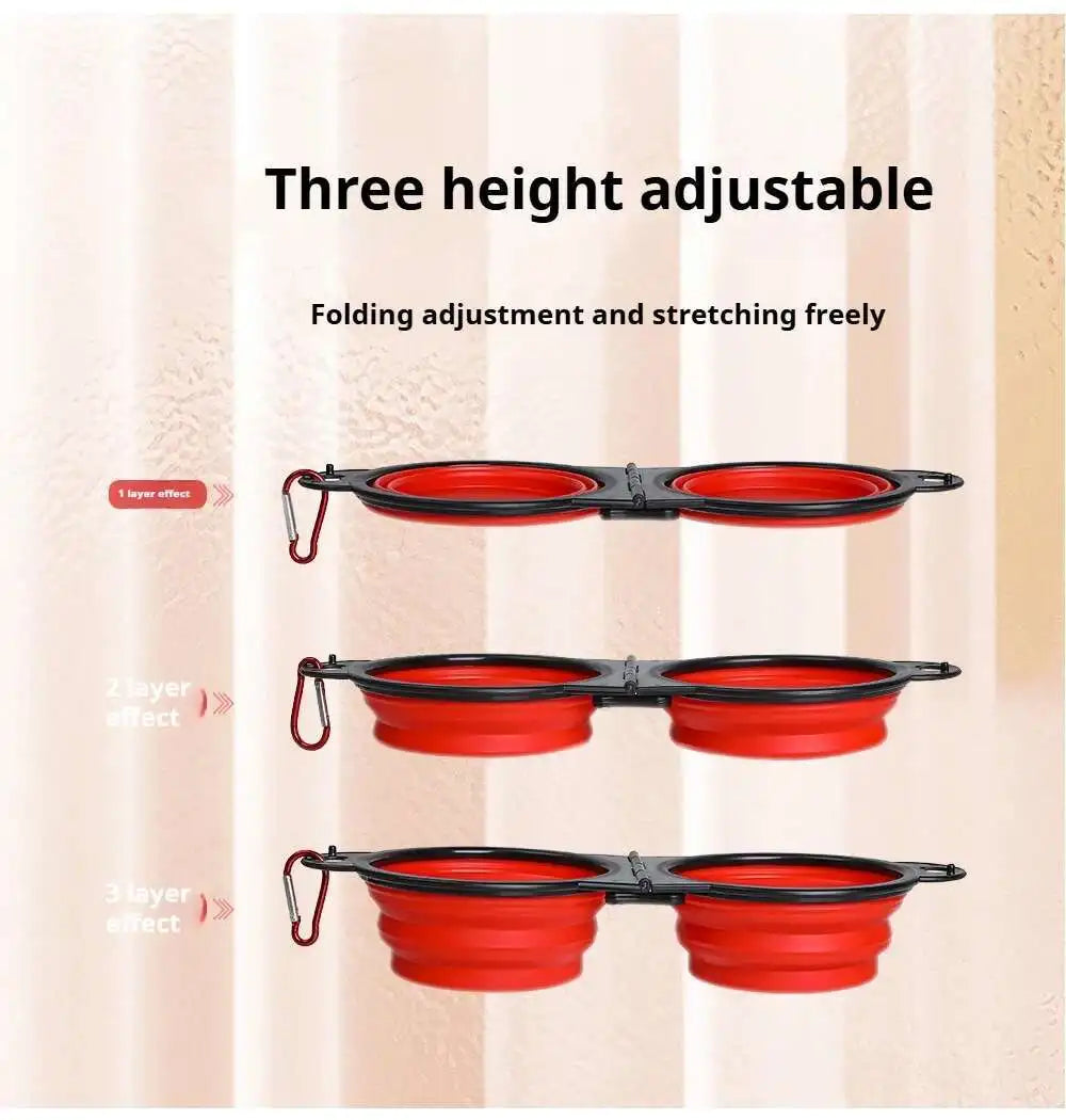 2 in 1 Collapsible Dog Travel Bowl