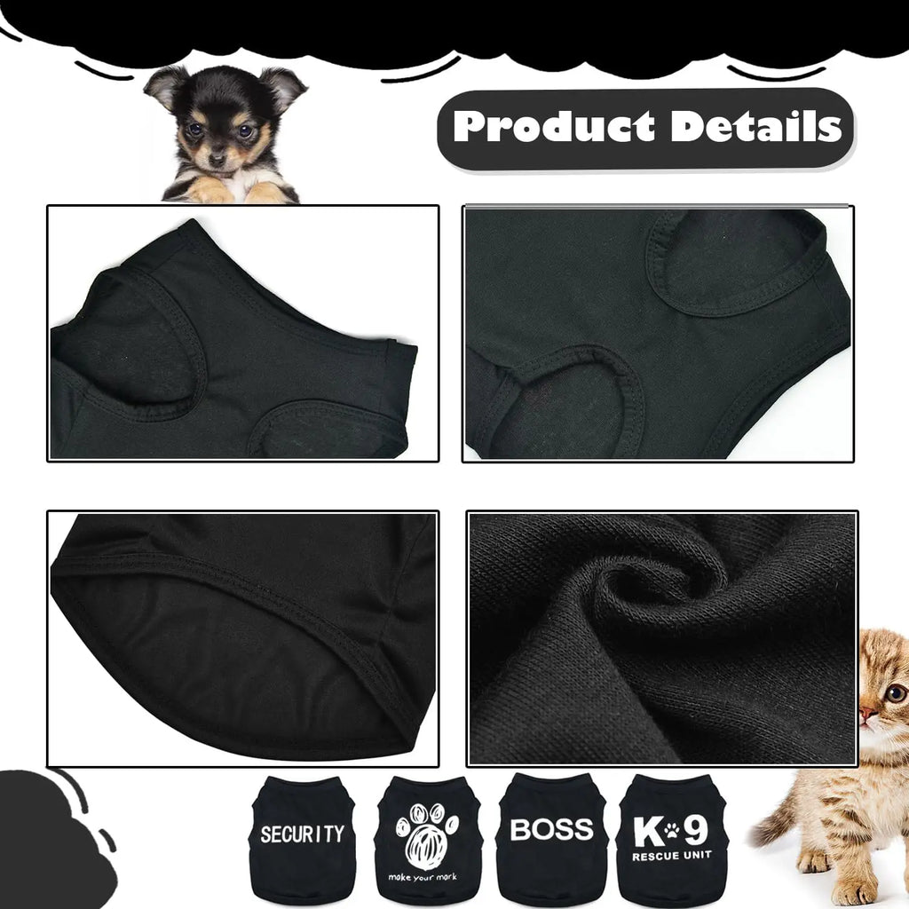 4-Piece Small Dog Clothes Set for Summer and Spring