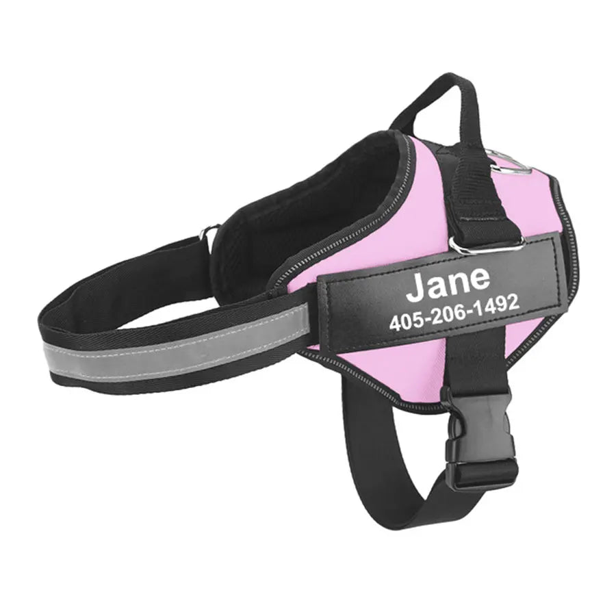 Reflective, No Pull personalized  Dog Harness