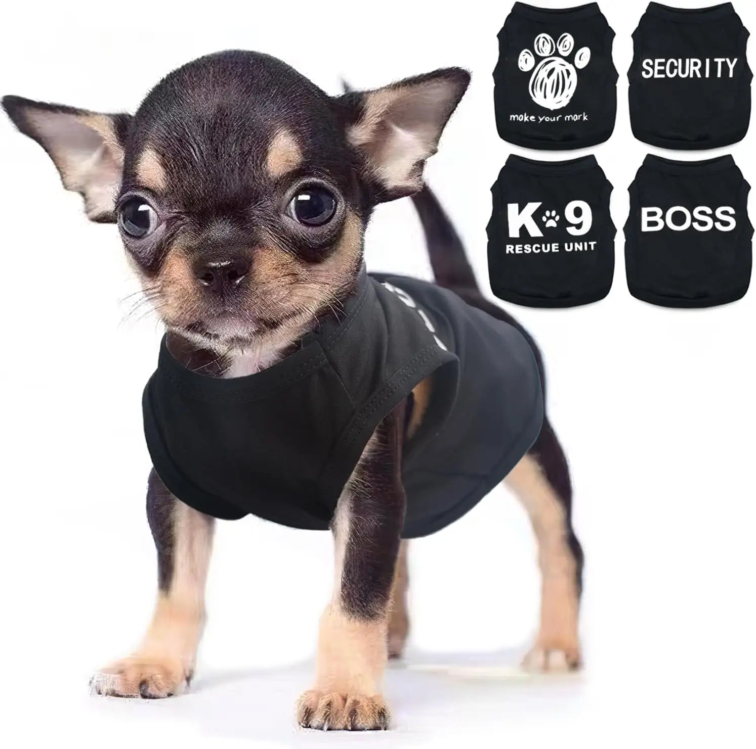 4-Piece Small Dog Clothes Set for Summer and Spring