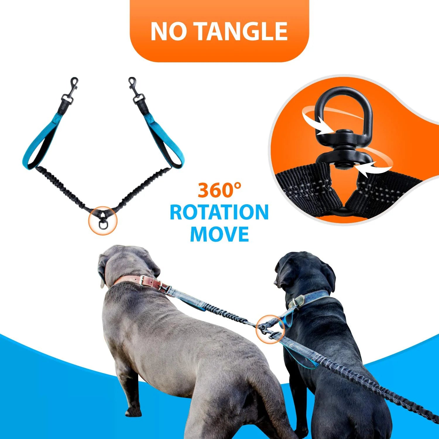 Explosion-Proof Short Elastic Buffer Pet Leash