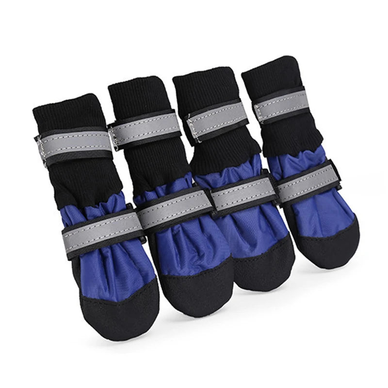 Waterproof Anti Slip Dog High Shoes Camouflage Reflective