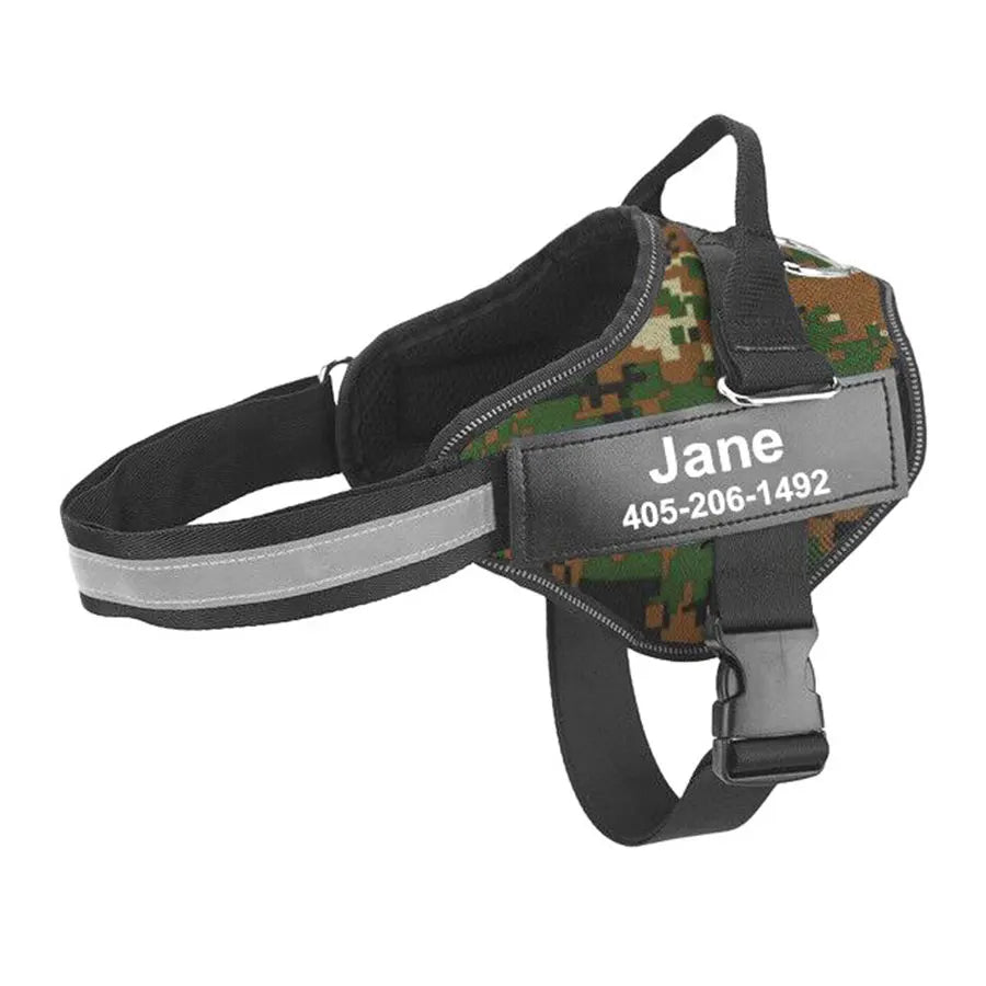 Reflective, No Pull personalized  Dog Harness